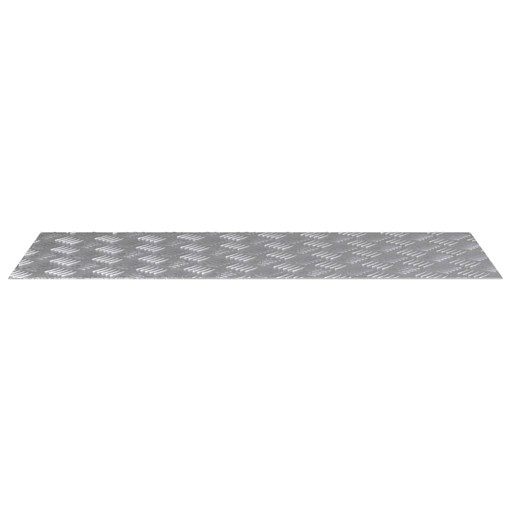 vidaXL Stair Tread 2 pcs 100 x 40 cm Silver Aluminium Rectangular 4