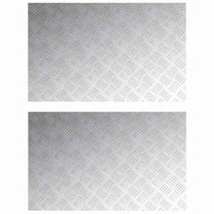 vidaXL Stair Tread 2 pcs 80 x 50 cm Silver Aluminium Rectangular 2