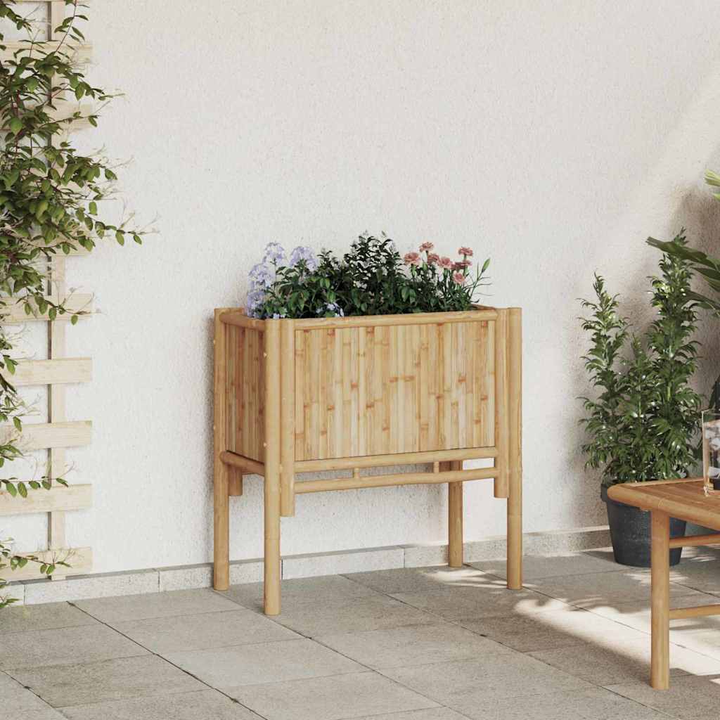 Raised Bed Brown 70 x 35 x Bamboo 70 cm