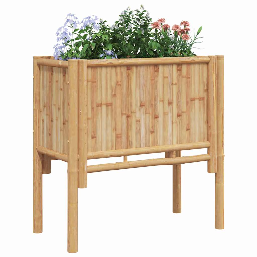 Raised Bed Brown 70 x 35 x Bamboo 70 cm
