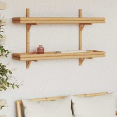 Wall Shelf Wall-Mounted Brown 39 x 26 x 60 cm Bamboo 100 cm