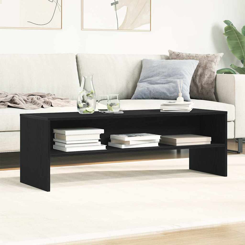 vidaXL TV Cabinet Black Oak 120x40x40 cm Engineered Wood 3