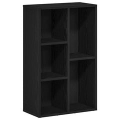vidaXL Bookcase Black Oak 50x25x80 cm Engineered Wood 2