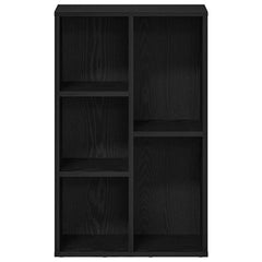 vidaXL Bookcase Black Oak 50x25x80 cm Engineered Wood 5