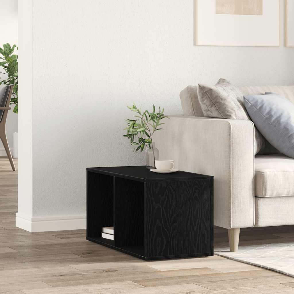 vidaXL LP Storage Box Black Oak 71x34x36 cm Engineered Wood 3