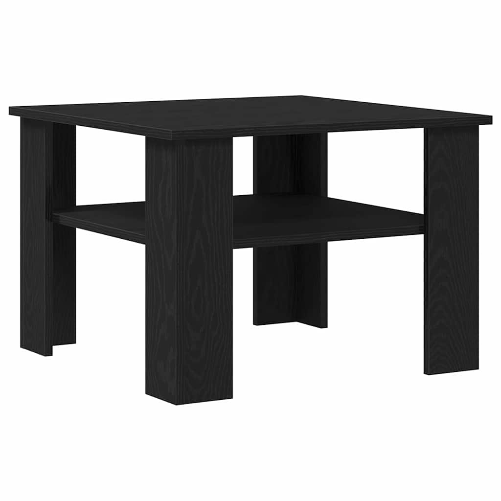 vidaXL Coffee Table Black Oak 60 x 60 x 42 cm Engineered Wood 5