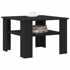 vidaXL Coffee Table Black Oak 60 x 60 x 42 cm Engineered Wood 3