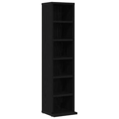 vidaXL CD Cabinet Black Oak 21x20x88 cm Engineered Wood 2