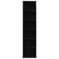 vidaXL CD Cabinet Black Oak 21x20x88 cm Engineered Wood 5