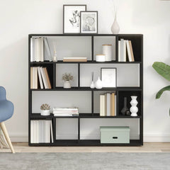 vidaXL Book Cabinet/Room Divider Black Oak 105x24x102 cm 3