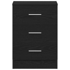 vidaXL Bedside Cabinet Black Oak 38x35x55 cm Engineered Wood 6