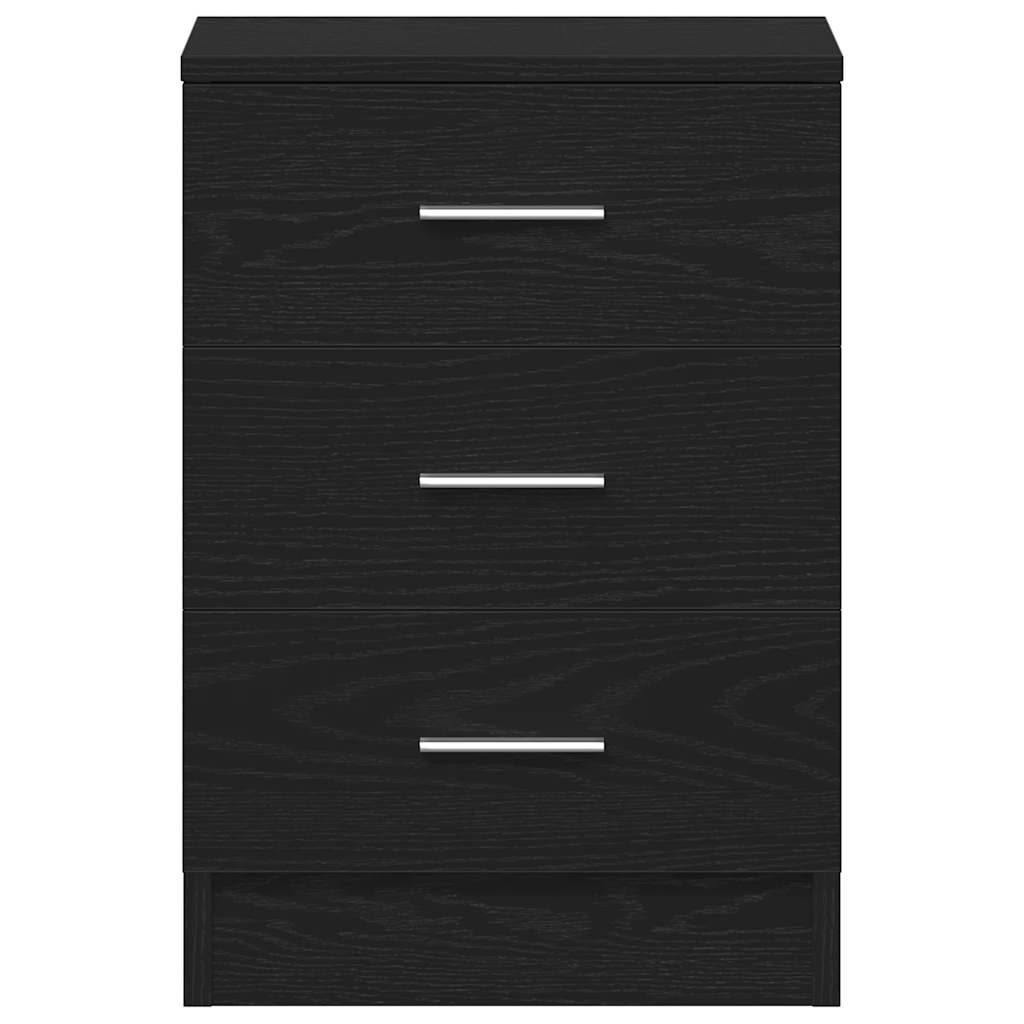 vidaXL Bedside Cabinet Black Oak 38x35x55 cm Engineered Wood 6