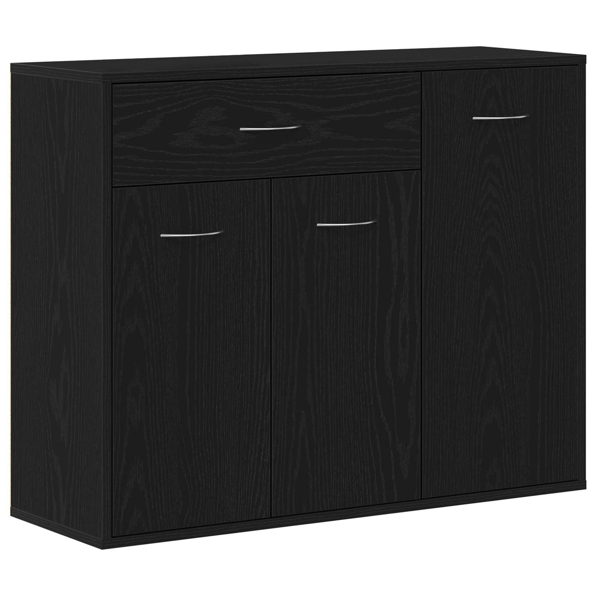vidaXL Sideboard Black Oak 88x30x70 cm Engineered Wood 4