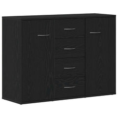 vidaXL Sideboard Black Oak 88x30x64 cm Engineered Wood 2