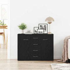 vidaXL Sideboard Black Oak 88x30x64 cm Engineered Wood 3