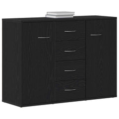 vidaXL Sideboard Black Oak 88x30x64 cm Engineered Wood 4