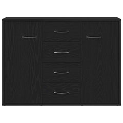 vidaXL Sideboard Black Oak 88x30x64 cm Engineered Wood 6