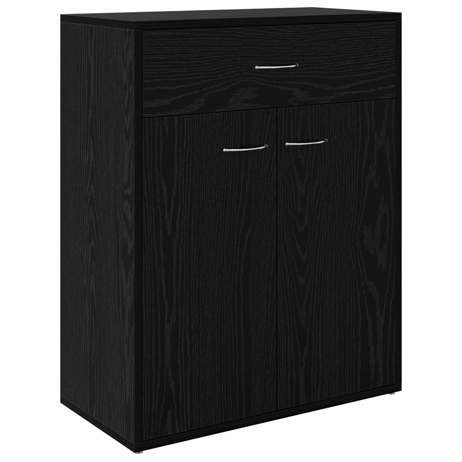vidaXL Sideboard Black Oak 60 x 30 x 75 cm Engineered Wood 2
