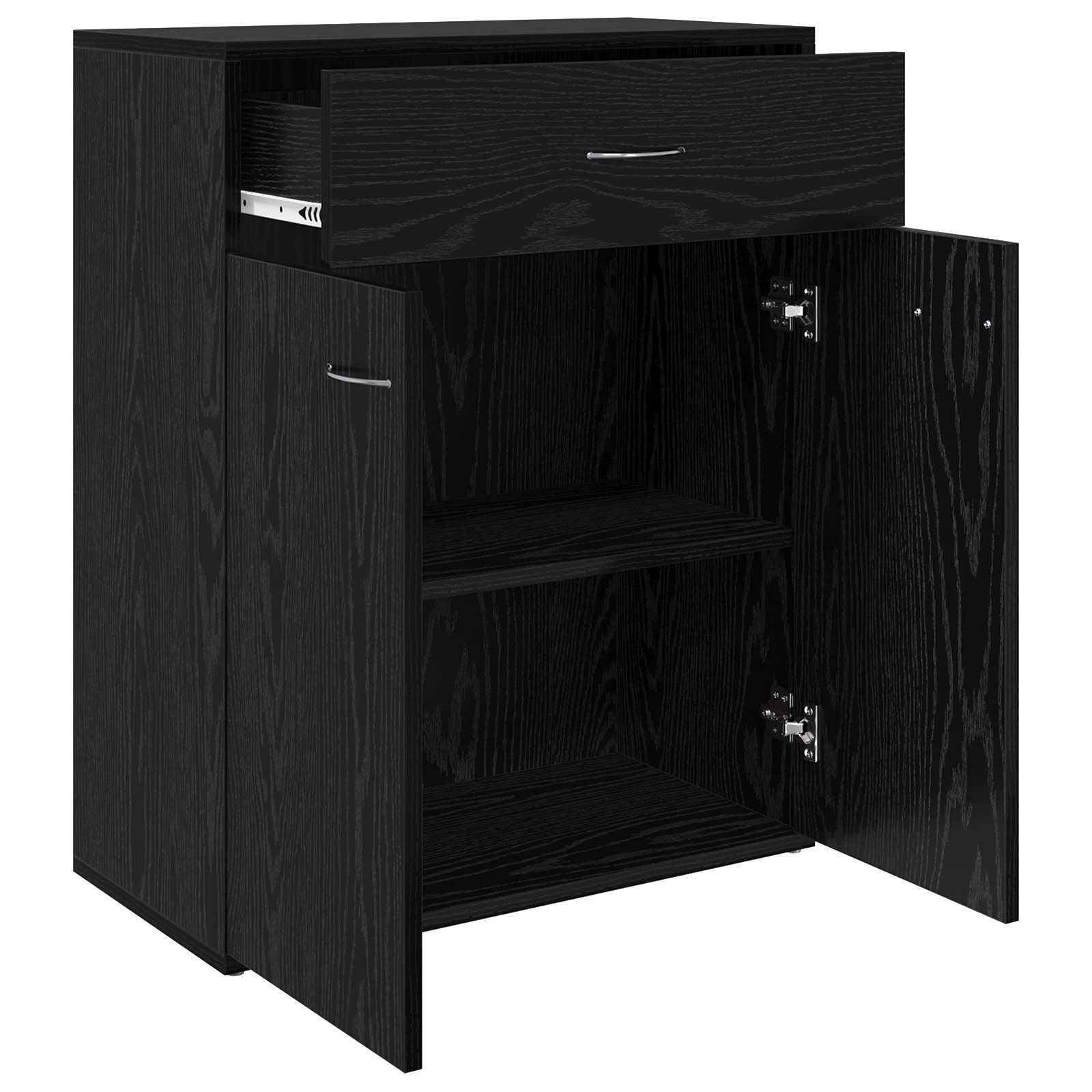 vidaXL Sideboard Black Oak 60 x 30 x 75 cm Engineered Wood 5