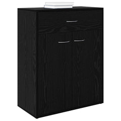 vidaXL Sideboard Black Oak 60 x 30 x 75 cm Engineered Wood 3