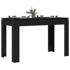 vidaXL Dining Table Black Oak 120x60x76 cm Engineered Wood 4