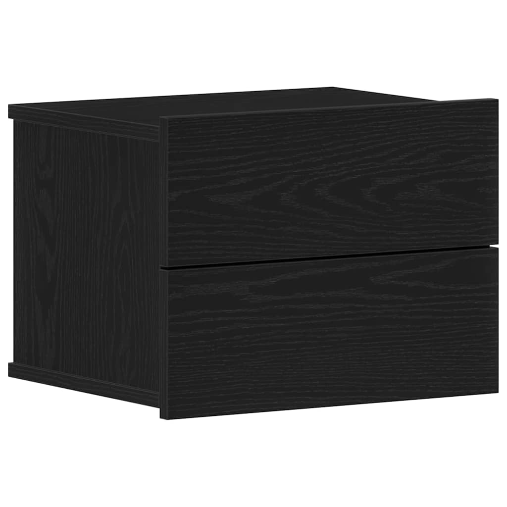 vidaXL Bedside Cabinet 2 pcs Black Oak 40 x 30 x 30 cm Engineered Wood 5