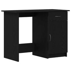 vidaXL Desk Black Oak Engineered Wood 100 x 50 x 76 cm 2