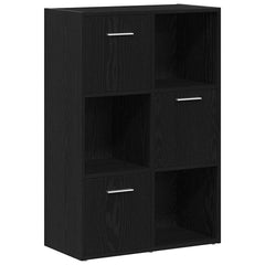 vidaXL Book Cabinet/Room Divider Black Oak 60.5x30x90cm Engineered Wood 2