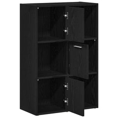 vidaXL Book Cabinet/Room Divider Black Oak 60.5x30x90cm Engineered Wood 5