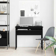 vidaXL Desk Black Oak 90x50x74 cm Engineered Wood 3