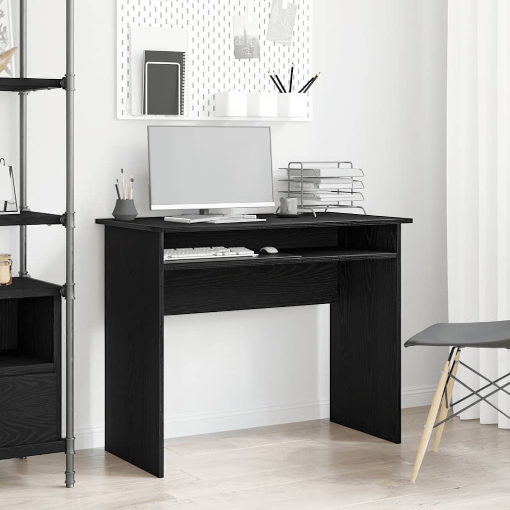 vidaXL Desk Black Oak 90x50x74 cm Engineered Wood 1