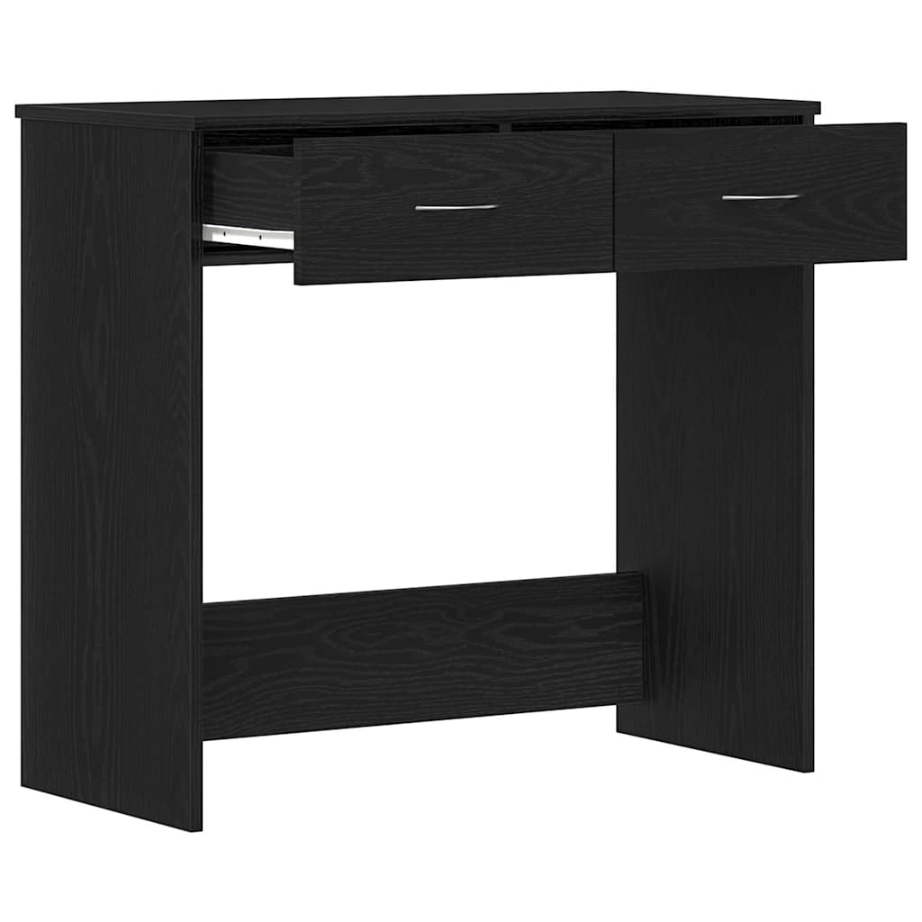 vidaXL Desk Black Oak Engineered Wood 80 x 40 x 75 cm 5