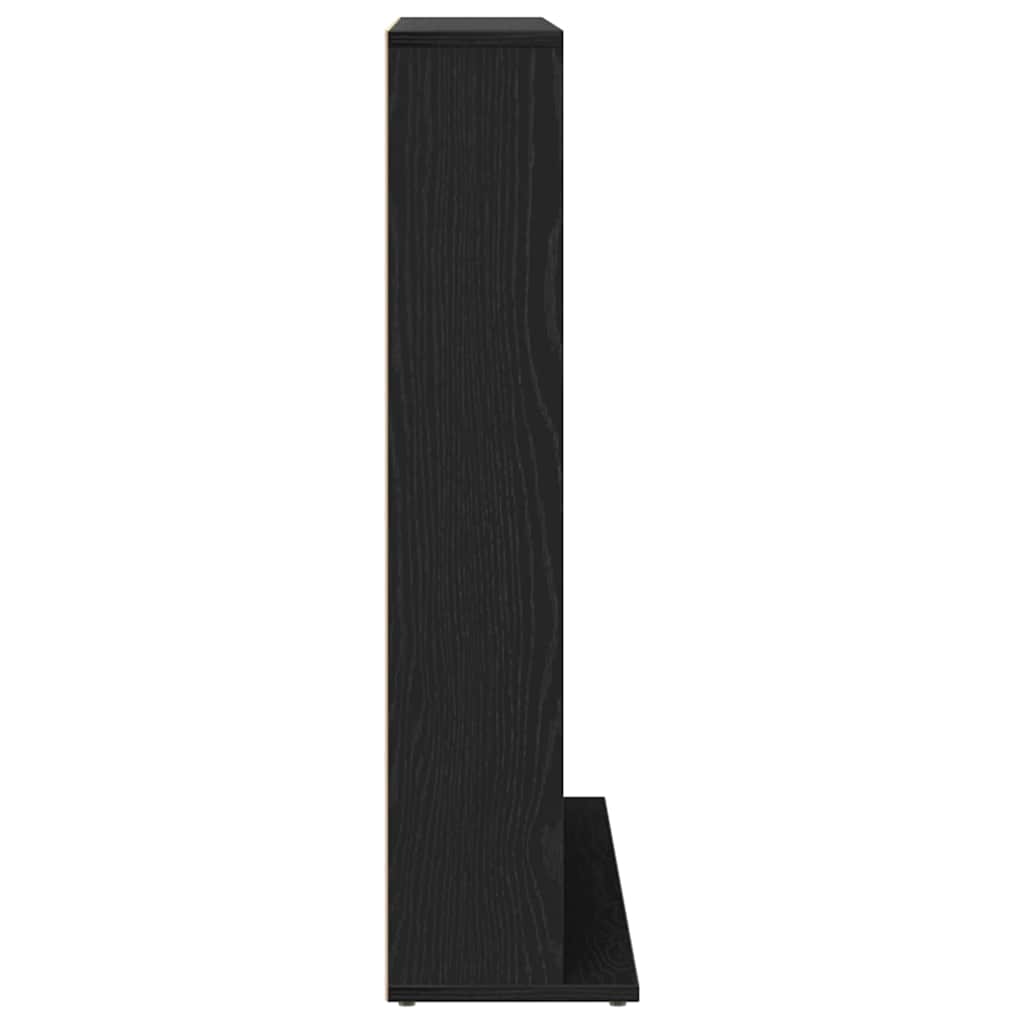 vidaXL CD Cabinet Black Oak 100x23x89,5 cm Engineered Wood 6