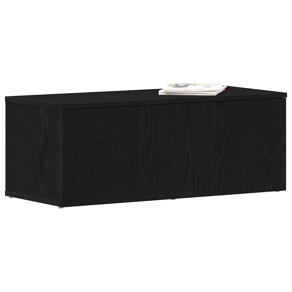 vidaXL TV Cabinet 80x34x30 cm Black Oak Engineered Wood 3