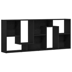 vidaXL Bookcase Black Oak 67x24x161 cm Engineered Wood 5