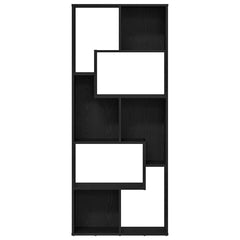 vidaXL Bookcase Black Oak 67x24x161 cm Engineered Wood 6