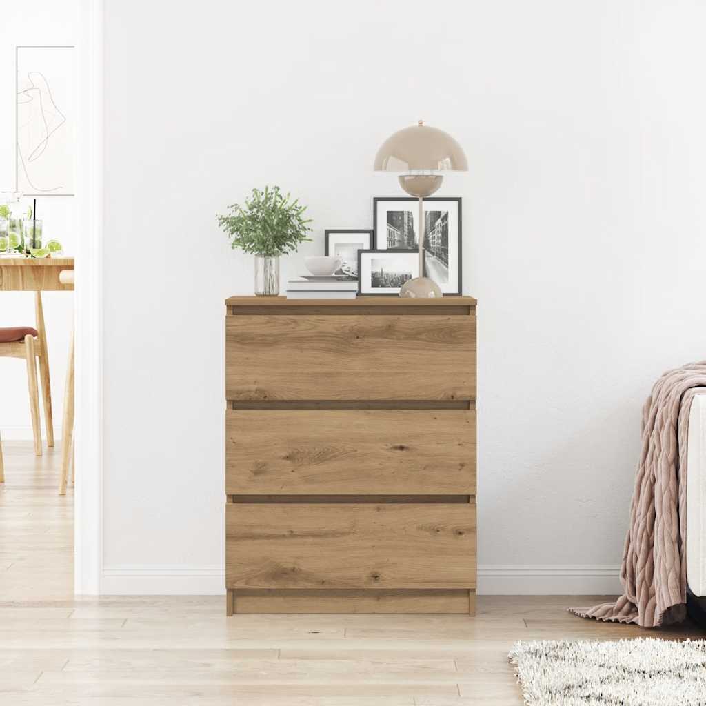 vidaXL Sideboard Artisan Oak 60x35x76 cm Engineered Wood 3
