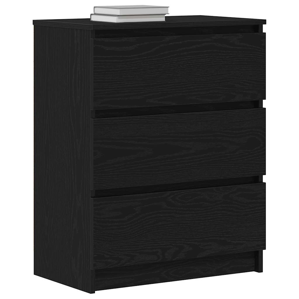 vidaXL Sideboard Black Oak 60x35x76 cm Engineered Wood 4