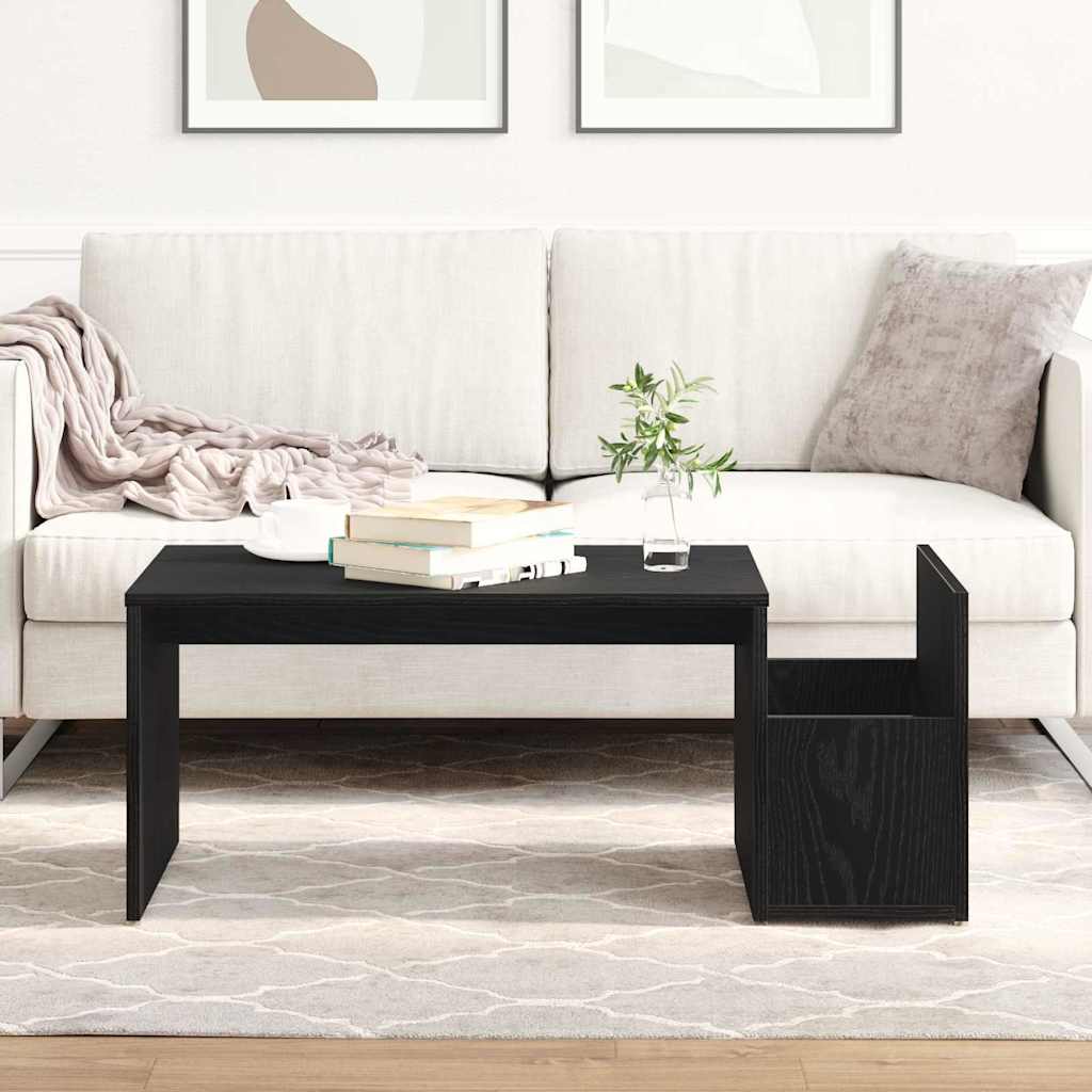 vidaXL Coffee Table Black Oak 90 x 45 x 35 cm Engineered Wood 1