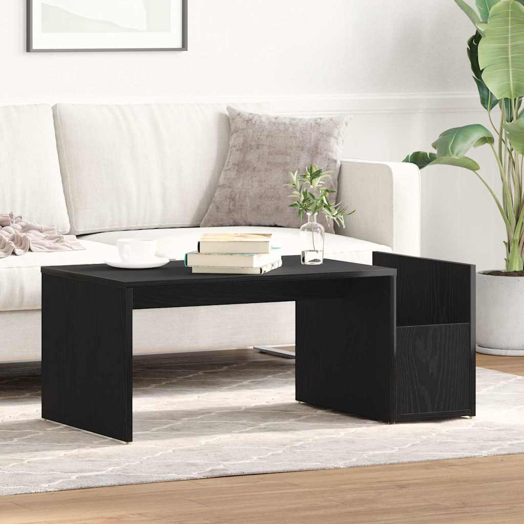 vidaXL Coffee Table Black Oak 90 x 45 x 35 cm Engineered Wood 4