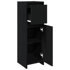 Bathroom Cabinet 30x30x95 cm Engineered Wood Black oak