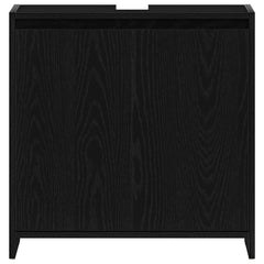 vidaXL Bathroom Cabinet Black Oak 60x33x61 cm Engineered Wood 6