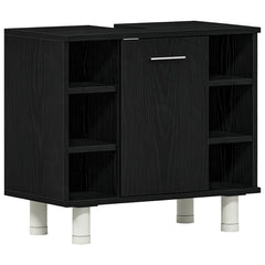 vidaXL Bathroom Cabinet Black Oak 60 x 32 x 54 cm Engineered Wood 2
