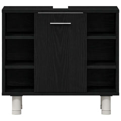 vidaXL Bathroom Cabinet Black Oak 60 x 32 x 54 cm Engineered Wood 6