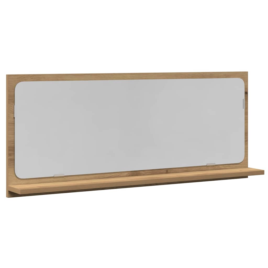 vidaXL Mirror Shelf Artisan oak 90 x 10.5 x 37 cm Engineered Wood 2