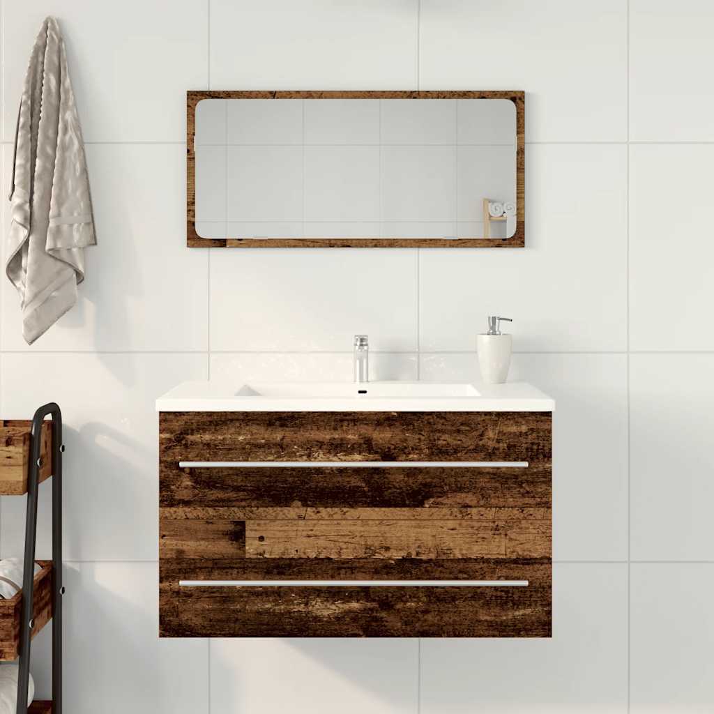vidaXL Bathroom Sink Cabinet Old Wood 80x38.5x48 cm Engineered Wood 3