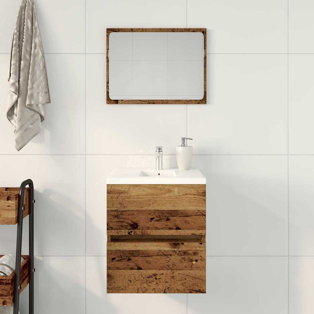vidaXL Bathroom Cabinet Old Wood 41 x 38.5 x 45 cm Engineered Wood 4