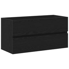 vidaXL Bathroom Cabinet Black Oak 90 x 38.5 x 45 cm Engineered Wood 2