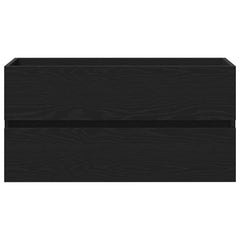 vidaXL Bathroom Cabinet Black Oak 90 x 38.5 x 45 cm Engineered Wood 6