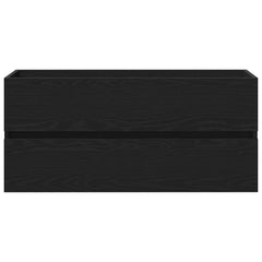 vidaXL Sink Cabinet Black Oak 100x38.5x45 cm Engineered Wood 6